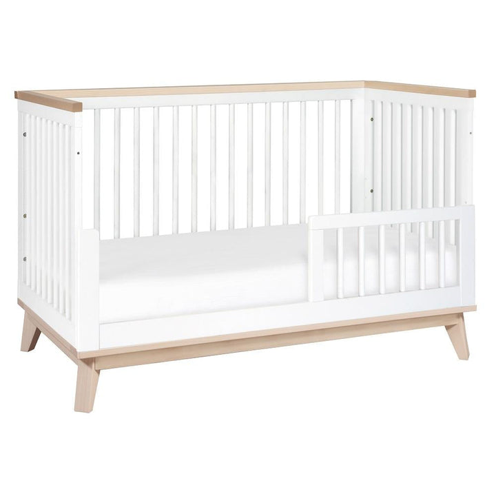 Babyletto Scoot 3-in-1 Crib with Toddler Bed Conversion Kit (White/Washed Natural) SPECIAL ORDER-Nursery-Million Dollar Baby-030969 WN-babyandme.ca