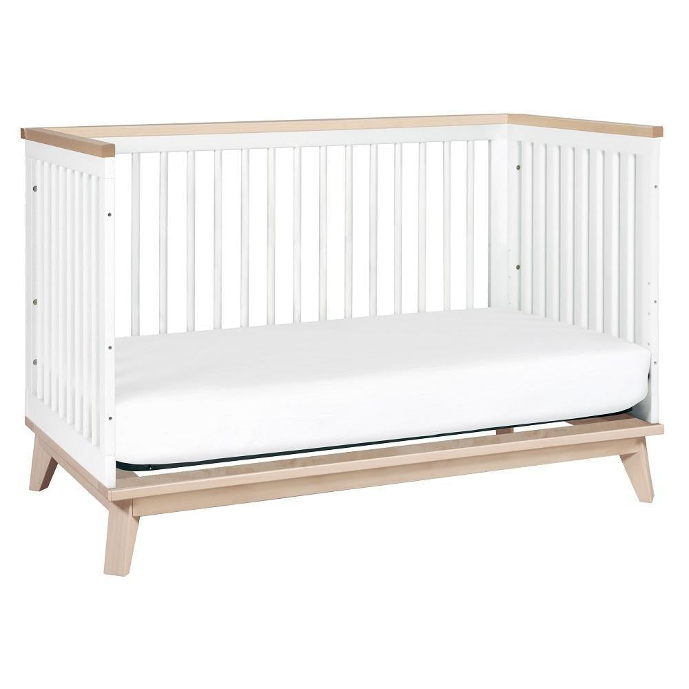 Babyletto Scoot 3-in-1 Crib with Toddler Bed Conversion Kit (White/Washed Natural) SPECIAL ORDER-Nursery-Million Dollar Baby-030969 WN-babyandme.ca