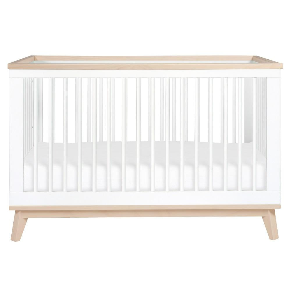 Babyletto Scoot 3-in-1 Crib with Toddler Bed Conversion Kit (White/Washed Natural) SPECIAL ORDER-Nursery-Million Dollar Baby-030969 WN-babyandme.ca