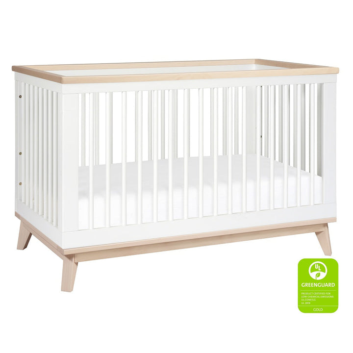 Babyletto Scoot 3-in-1 Crib with Toddler Bed Conversion Kit (White/Washed Natural) SPECIAL ORDER-Nursery-Million Dollar Baby-030969 WN-babyandme.ca