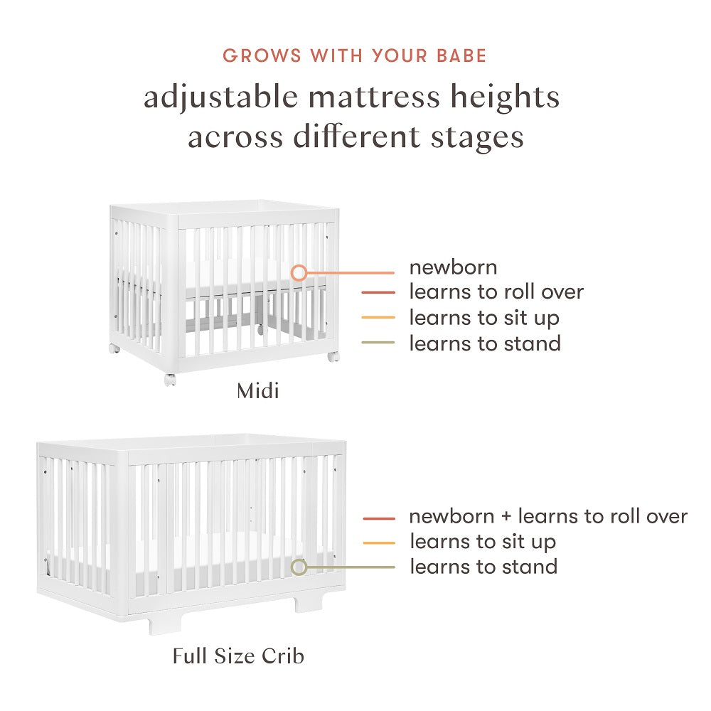 Babyletto Yuzu 8 in 1 Crib with All Stages Conversion Kits White IN STOCK