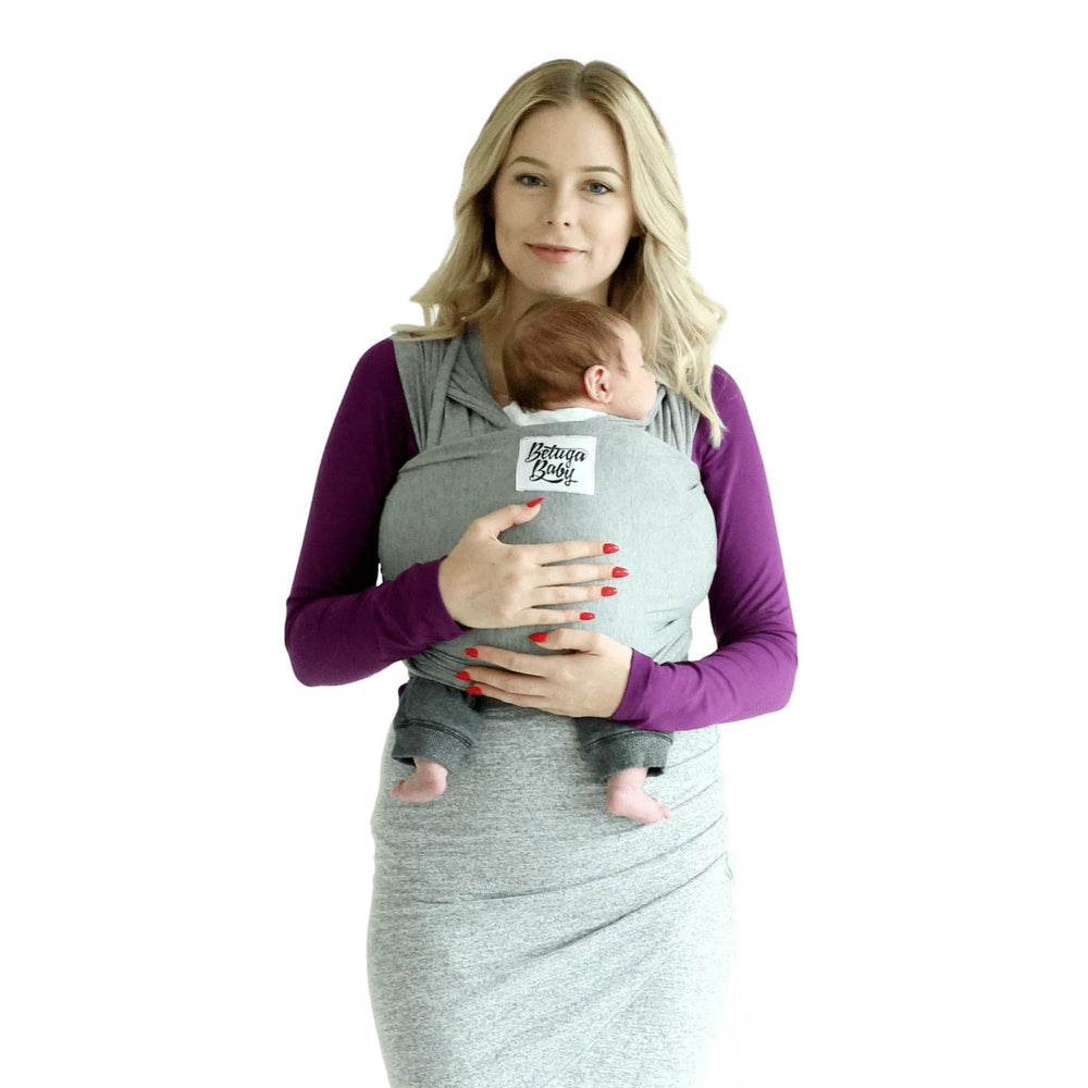 Beluga Baby The Beluga Wrap (The McKenzie - Charcoal Grey Heather)-Gear-Beluga Baby-030923 MK-babyandme.ca