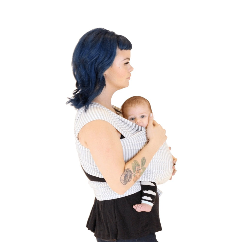 Beluga Baby The Beluga Wrap (The Shannon - Light Grey Stripe)-Gear-Beluga Baby-030923 SH-babyandme.ca