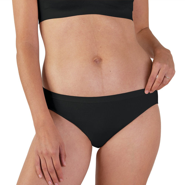 Bravado Mid-Rise Seamless Panty (Black)-Apparel-Bravado--babyandme.ca