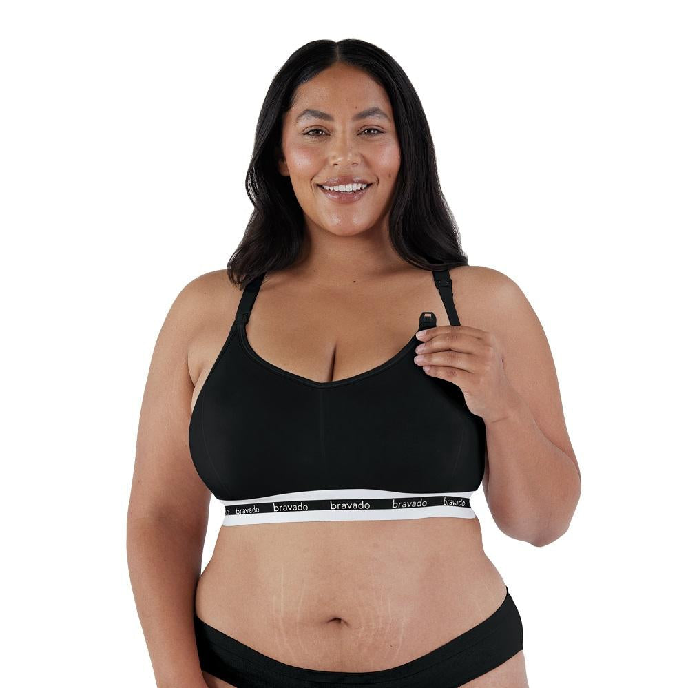 Bravado Original Extended Cup Nursing Bra 2.0 (Black)-Feeding-Bravado--babyandme.ca