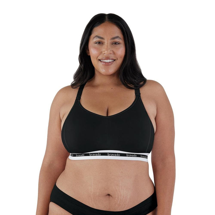 Bravado Original Extended Cup Nursing Bra 2.0 (Black)-Feeding-Bravado--babyandme.ca