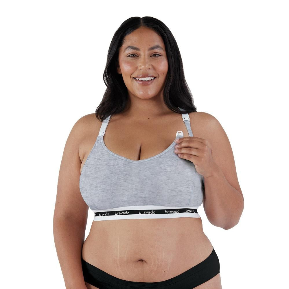 Bravado Original Extended Cup Nursing Bra 2.0 (Dove Heather)-Feeding-Bravado--babyandme.ca