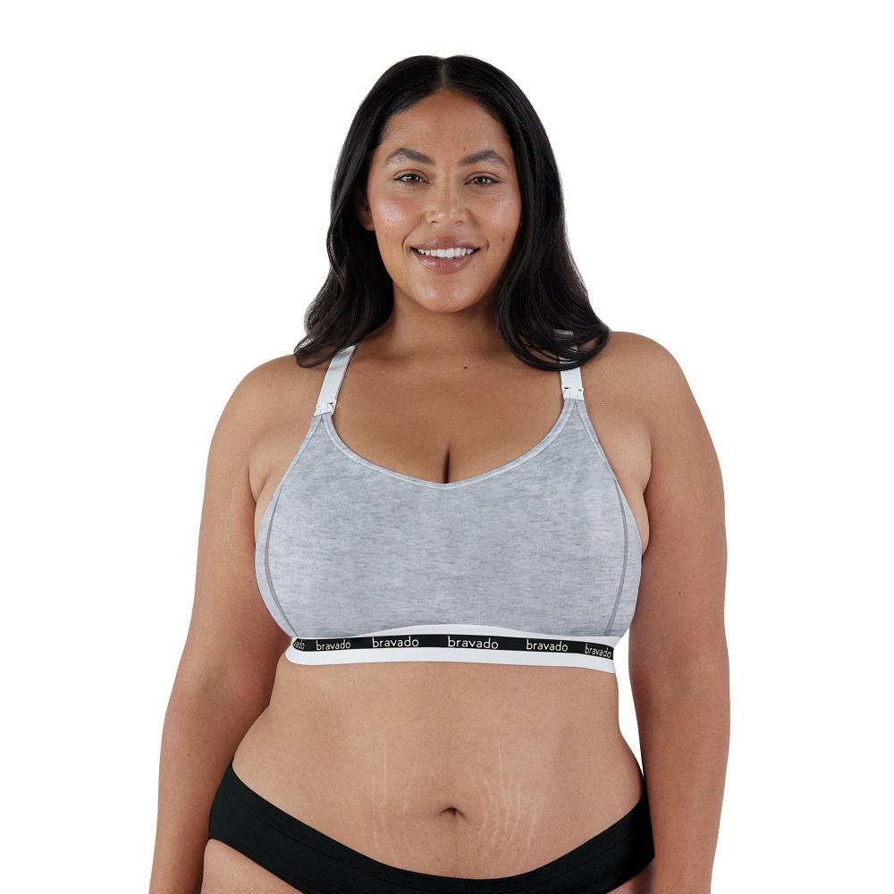 Bravado Original Extended Cup Nursing Bra 2.0 (Dove Heather)-Feeding-Bravado--babyandme.ca