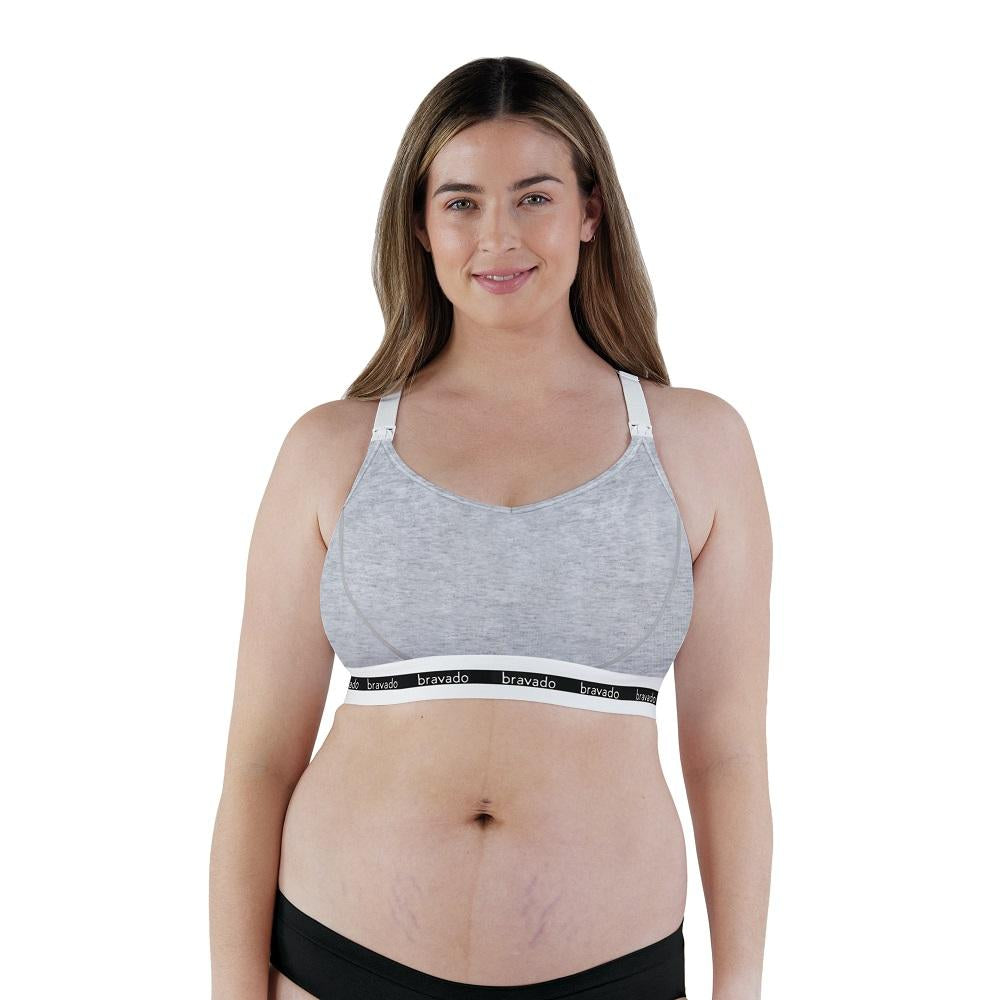 Bravado Original Full Cup Nursing Bra 2.0 (Dove Heather)-Feeding-Bravado--babyandme.ca