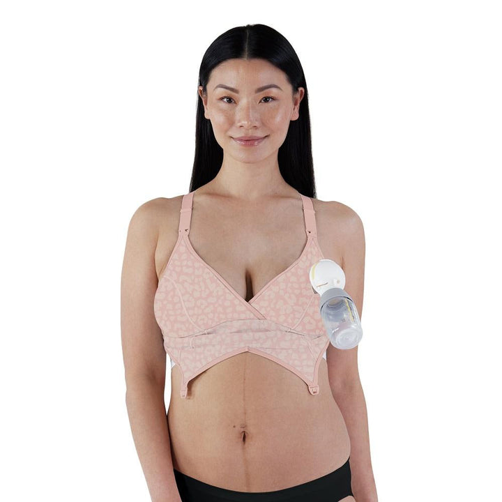 Bravado Original Pumping & Nursing Bra 2.0 (Pink Leopard)-Feeding-Bravado--babyandme.ca