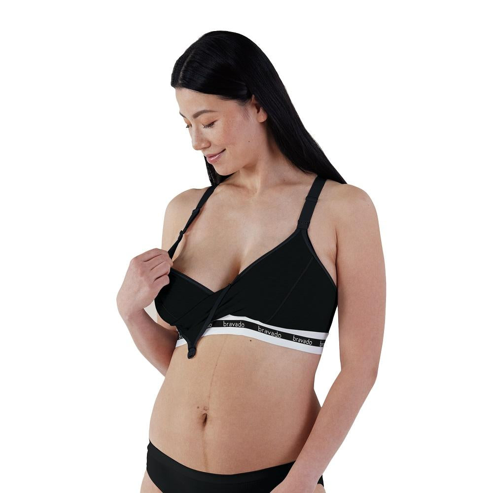 Bravado Original Pumping & Nursing Full Cup Bra 2.0 (Black)-Feeding-Bravado--babyandme.ca