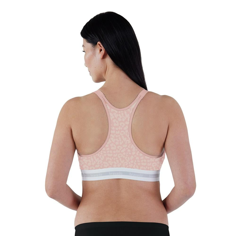 Bravado Original Pumping & Nursing Full Cup Bra 2.0 (Pink Leopard)-Feeding-Bravado--babyandme.ca