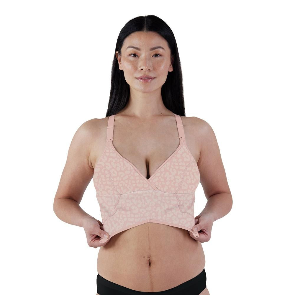 Bravado Original Pumping & Nursing Full Cup Bra 2.0 (Pink Leopard)-Feeding-Bravado--babyandme.ca