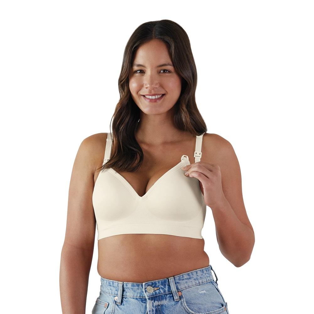 Bravado Plunge Nursing Bra (Antique White)-Feeding-Bravado--babyandme.ca