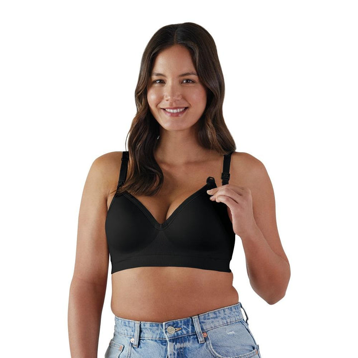 Bravado Plunge Nursing Bra (Black)-Feeding-Bravado--babyandme.ca