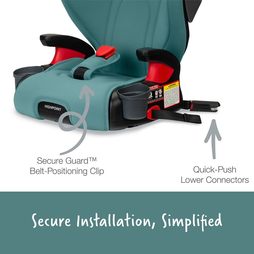 Britax Highpoint 2 Stage Belt Positioning Booster SafeWash Green