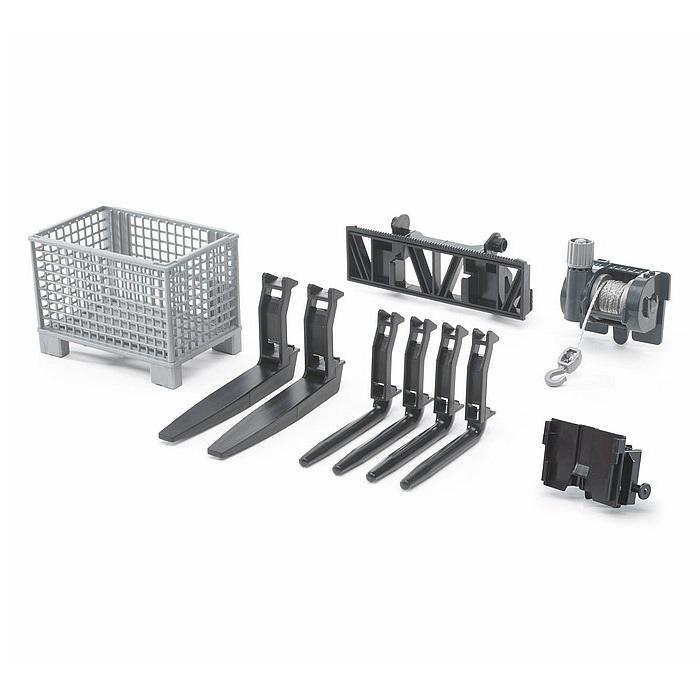 Bruder Box-Type Pallet, Winch & Forks for Frontloader-Toys & Learning-Bruder-028563-babyandme.ca