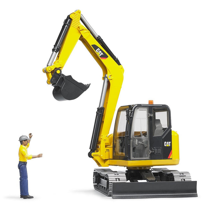 Bruder CAT Mini Excavator with Worker-Toys & Learning-Bruder-031408-babyandme.ca