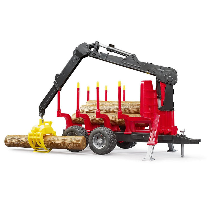 Bruder Forestry Trailer with Loading Crane & Grab-Toys & Learning-Bruder-031896-babyandme.ca