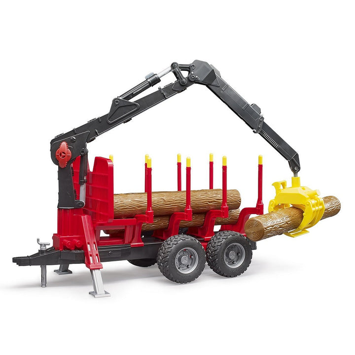 Bruder Forestry Trailer with Loading Crane & Grab-Toys & Learning-Bruder-031896-babyandme.ca