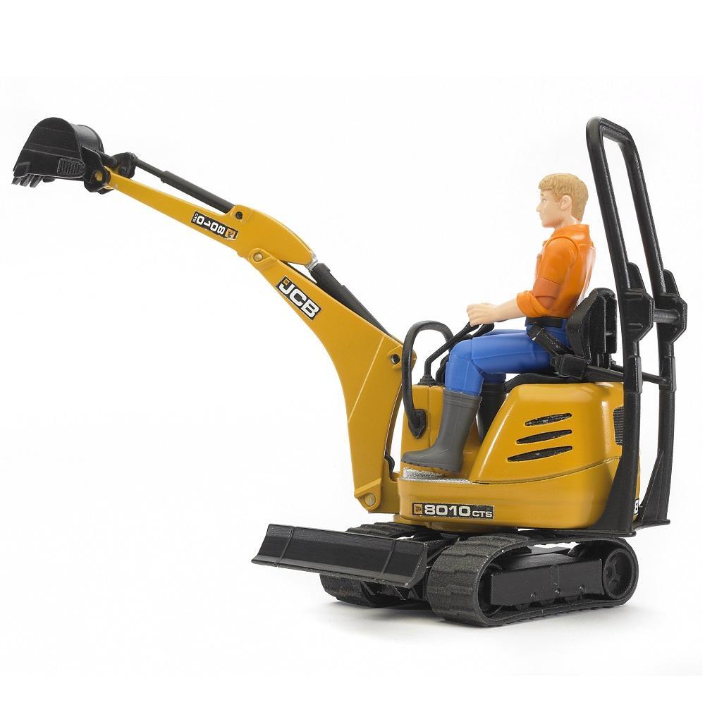 Bruder JCB Micro Excavator 8010 CTS with Construction Worker-Toys & Learning-Bruder-007097-babyandme.ca