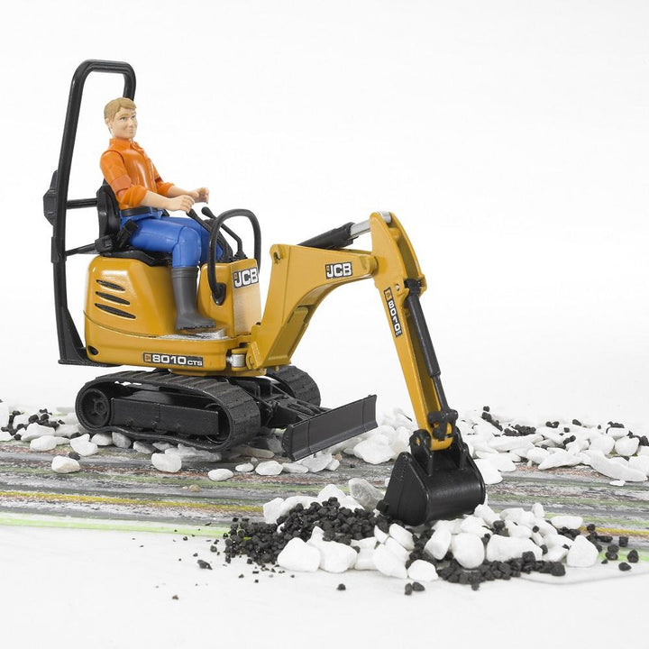 Bruder JCB Micro Excavator 8010 CTS with Construction Worker-Toys & Learning-Bruder-007097-babyandme.ca