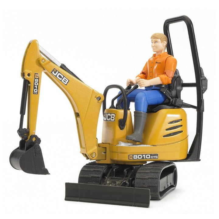 Bruder JCB Micro Excavator 8010 CTS with Construction Worker-Toys & Learning-Bruder-007097-babyandme.ca