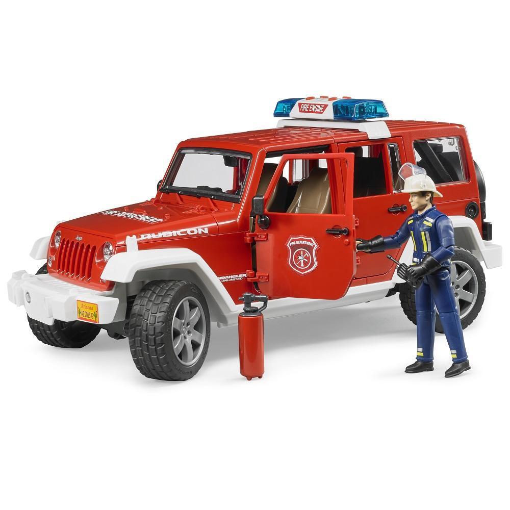 Bruder Jeep Wrangler Unlimited Rubicon Fire Department Vehicle with Fireman-Toys & Learning-Bruder-023623-babyandme.ca