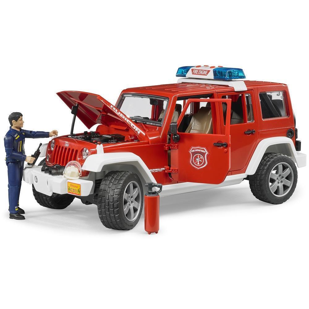 Bruder Jeep Wrangler Unlimited Rubicon Fire Department Vehicle with Fireman-Toys & Learning-Bruder-023623-babyandme.ca