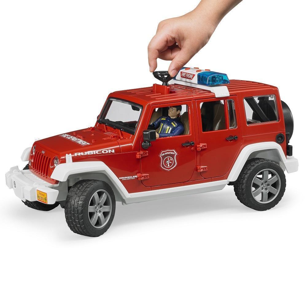 Bruder Jeep Wrangler Unlimited Rubicon Fire Department Vehicle with Fireman-Toys & Learning-Bruder-023623-babyandme.ca