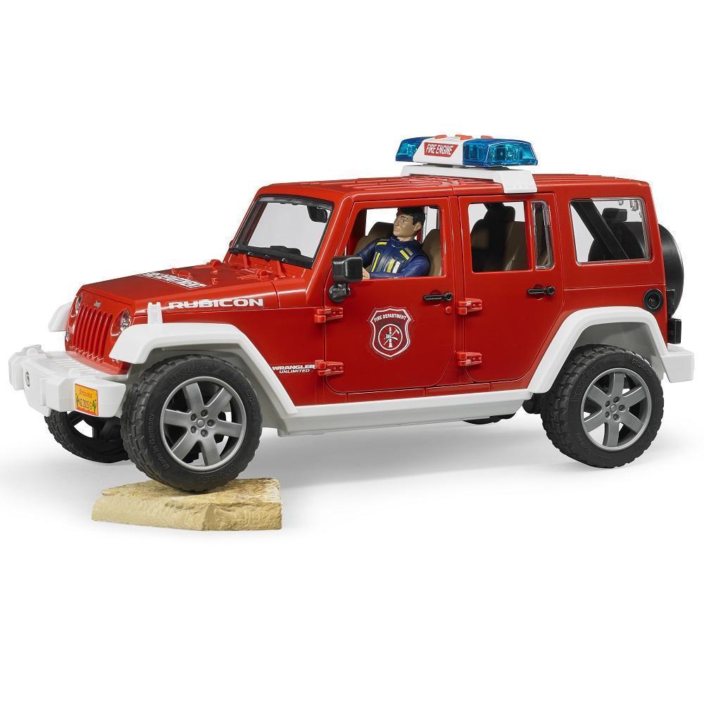 Bruder Jeep Wrangler Unlimited Rubicon Fire Department Vehicle with Fireman-Toys & Learning-Bruder-023623-babyandme.ca