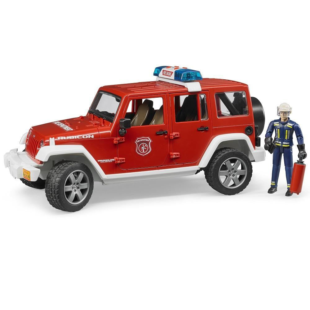 Bruder Jeep Wrangler Unlimited Rubicon Fire Department Vehicle with Fireman-Toys & Learning-Bruder-023623-babyandme.ca