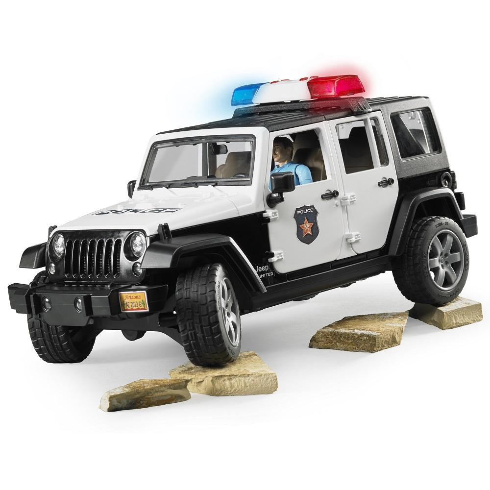 Bruder Jeep Wrangler Unlimited Rubicon Police Vehicle with Policeman and Accessories-Toys & Learning-Bruder-010763-babyandme.ca