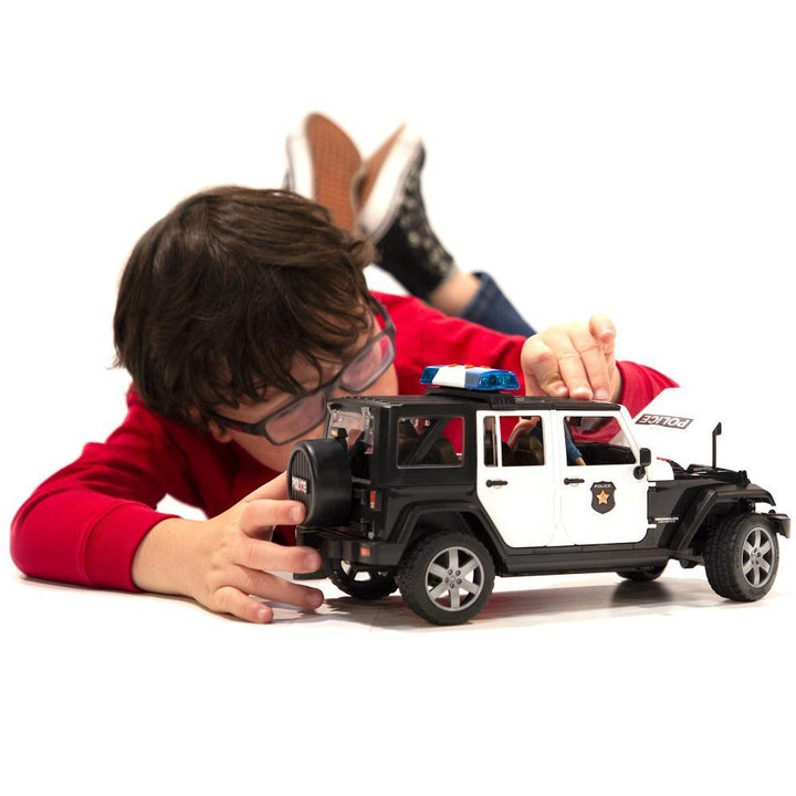 Bruder Jeep Wrangler Unlimited Rubicon Police Vehicle with Policeman and Accessories-Toys & Learning-Bruder-010763-babyandme.ca