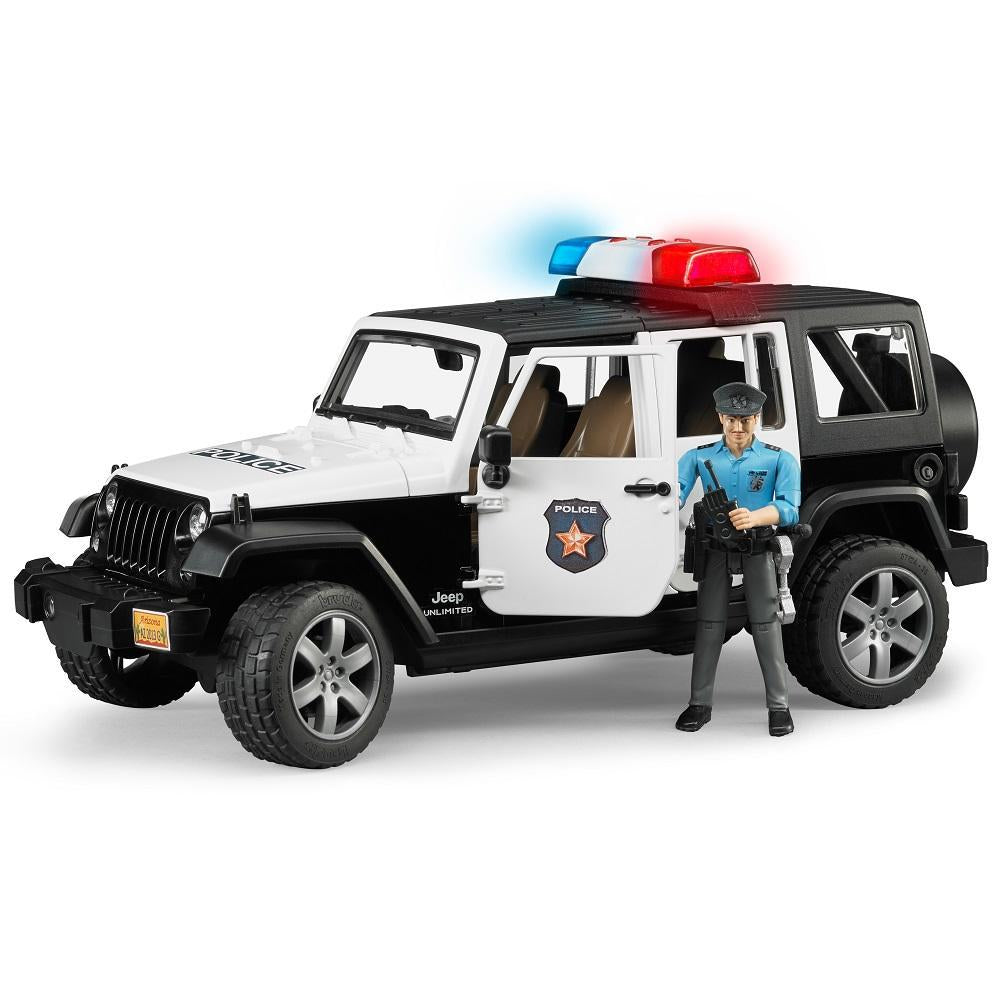 Bruder Jeep Wrangler Unlimited Rubicon Police Vehicle with Policeman and Accessories-Toys & Learning-Bruder-010763-babyandme.ca