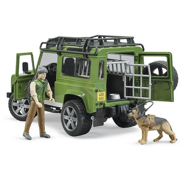 Bruder Land Rover Defender with Forest Ranger & Dog-Toys & Learning-Bruder-028571-babyandme.ca