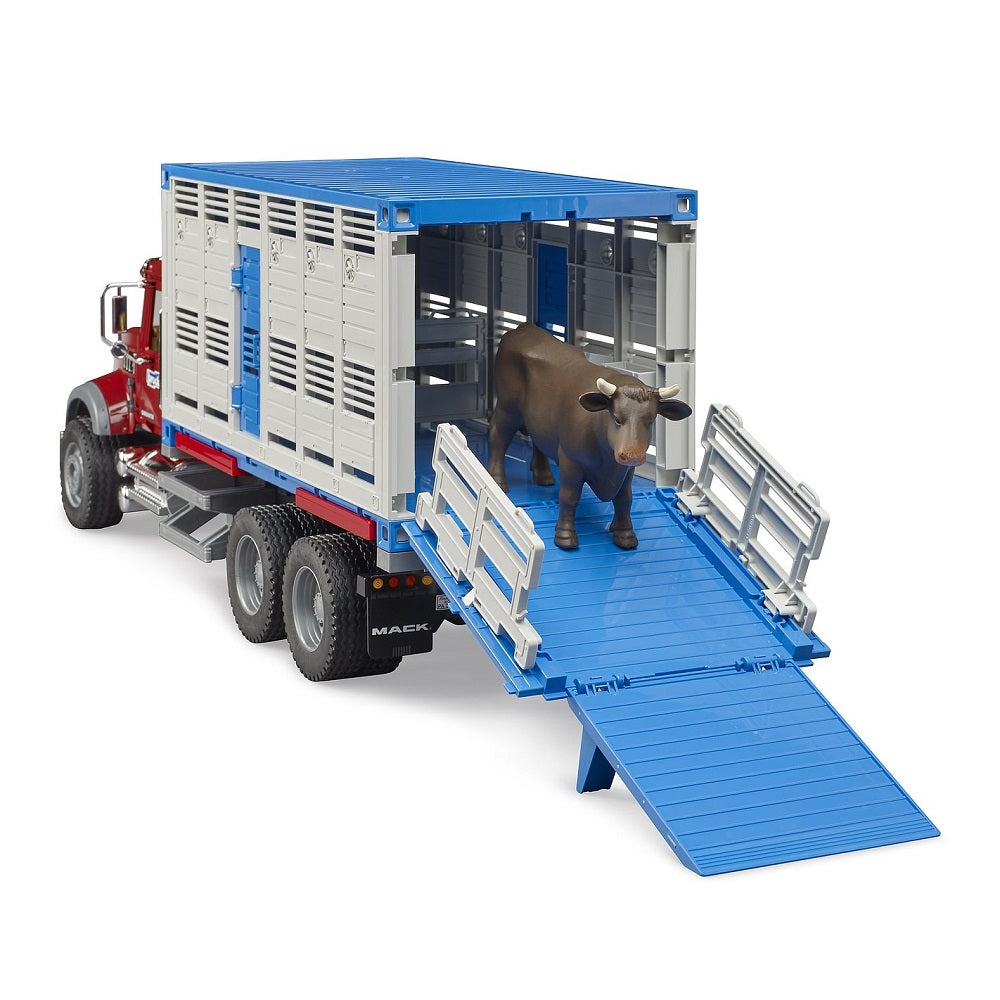 Bruder MACK Granite Cattle Transportation Truck with 1 Cattle - IN STORE PICK UP ONLY-Toys & Learning-Bruder-031366-babyandme.ca