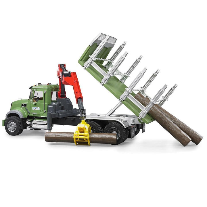 Bruder MACK Granite Timber Truck with 3 Trunks - IN STORE PICK UP ONLY-Toys & Learning-Bruder-027027-babyandme.ca