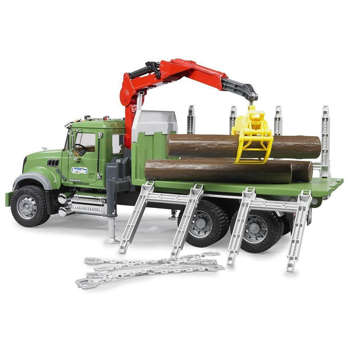 Bruder MACK Granite Timber Truck with 3 Trunks - IN STORE PICK UP ONLY-Toys & Learning-Bruder-027027-babyandme.ca