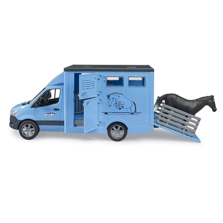 Bruder MB Sprinter Animal Transporter with 1 Horse-Toys & Learning-Bruder-030155 MB-babyandme.ca