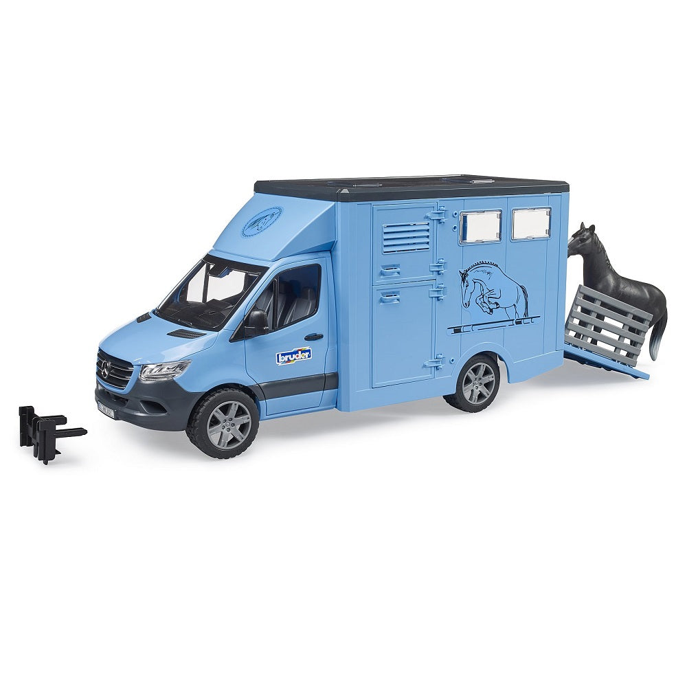 Bruder MB Sprinter Animal Transporter with 1 Horse-Toys & Learning-Bruder-030155 MB-babyandme.ca