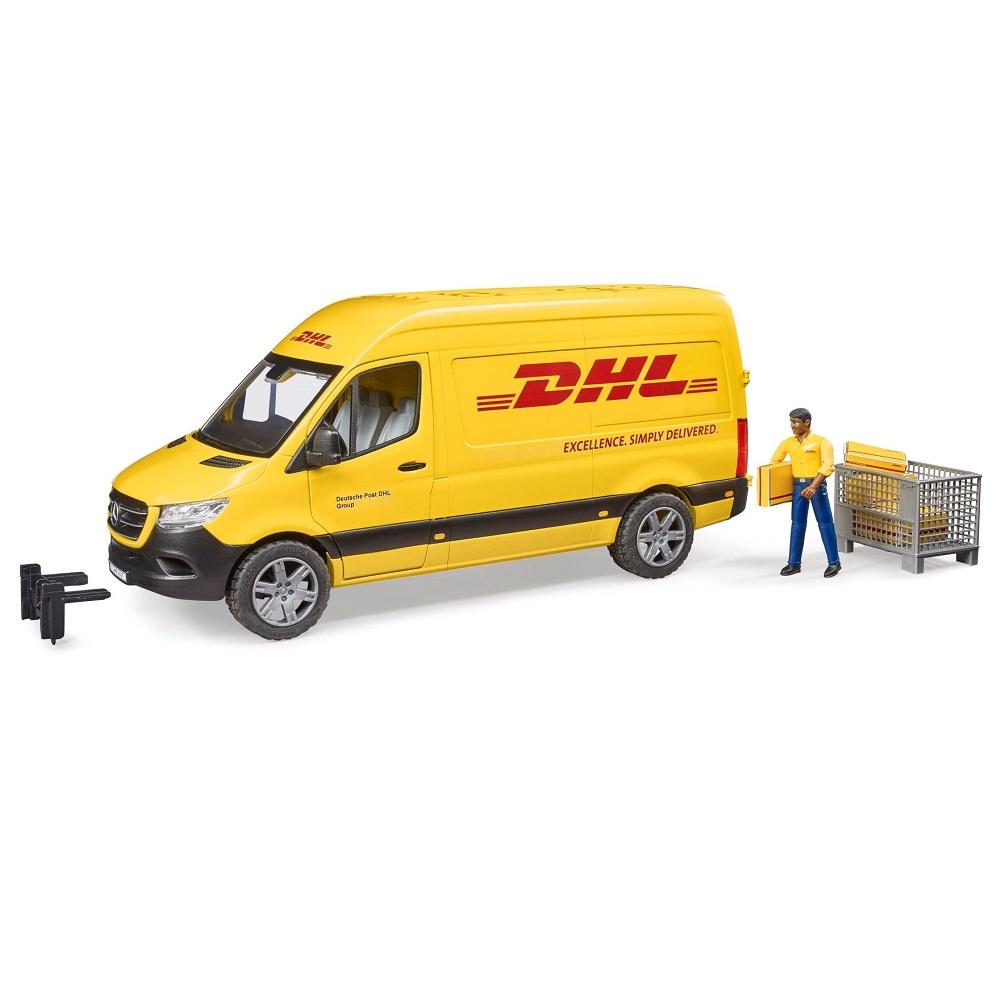 Bruder MB Sprinter DHL with Driver-Toys & Learning-Bruder-030595-babyandme.ca