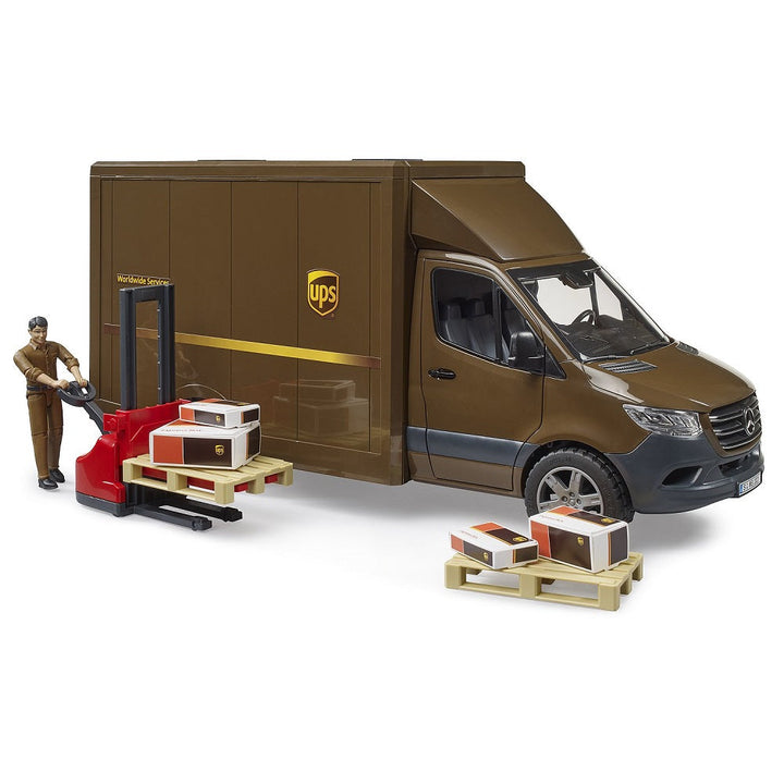 Bruder MB Sprinter UPS with Driver & Accessories-Toys & Learning-Bruder-025289-babyandme.ca