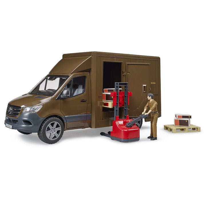 Bruder MB Sprinter UPS with Driver & Accessories-Toys & Learning-Bruder-025289-babyandme.ca