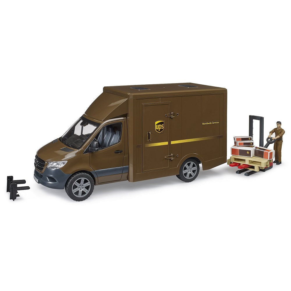 Bruder MB Sprinter UPS with Driver & Accessories-Toys & Learning-Bruder-025289-babyandme.ca