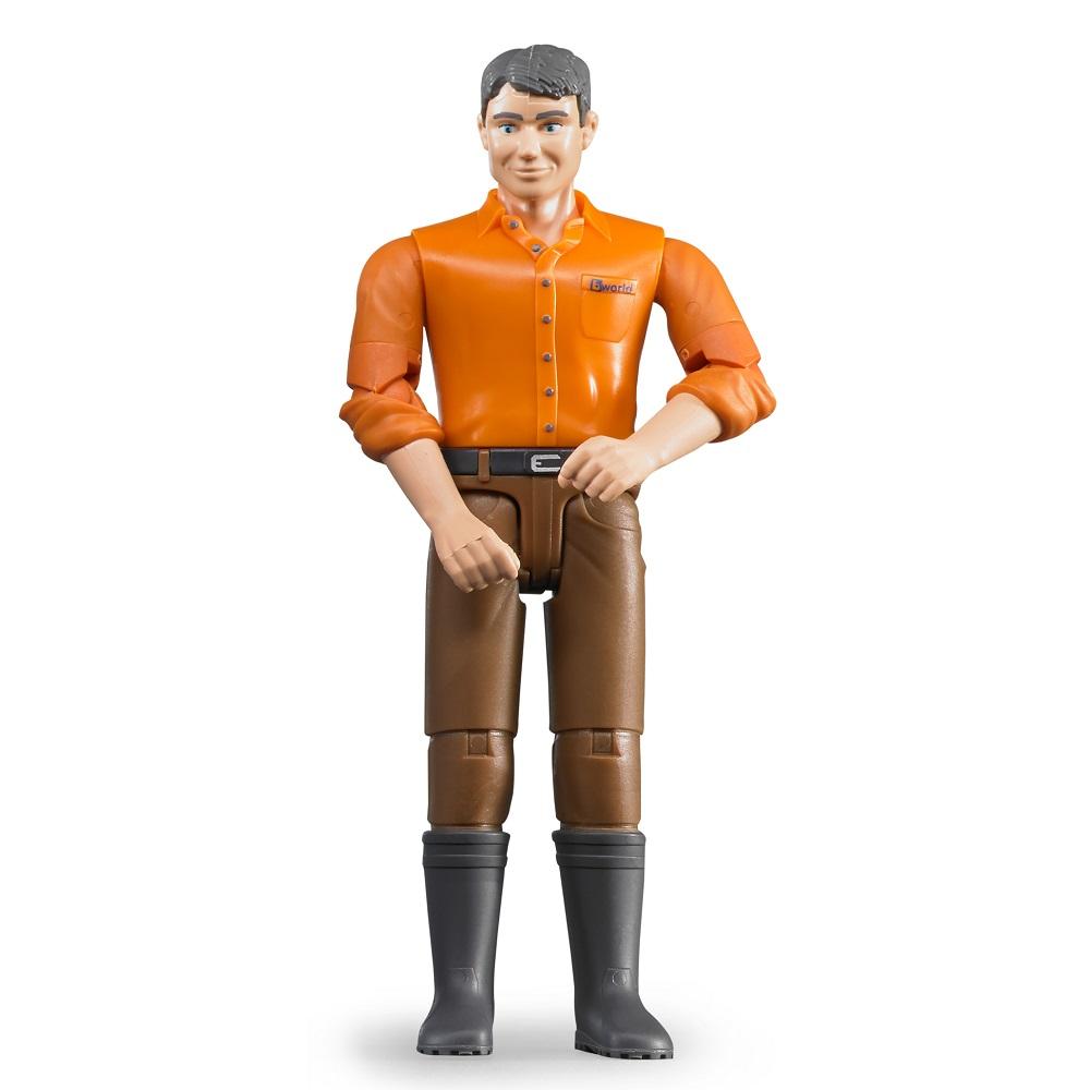 Bruder Man, Light Skin, Brown Jeans-Toys & Learning-Bruder-010666-babyandme.ca