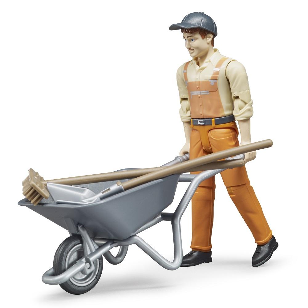 Bruder Municipal Worker with Accessories-Toys & Learning-Bruder-025291-babyandme.ca