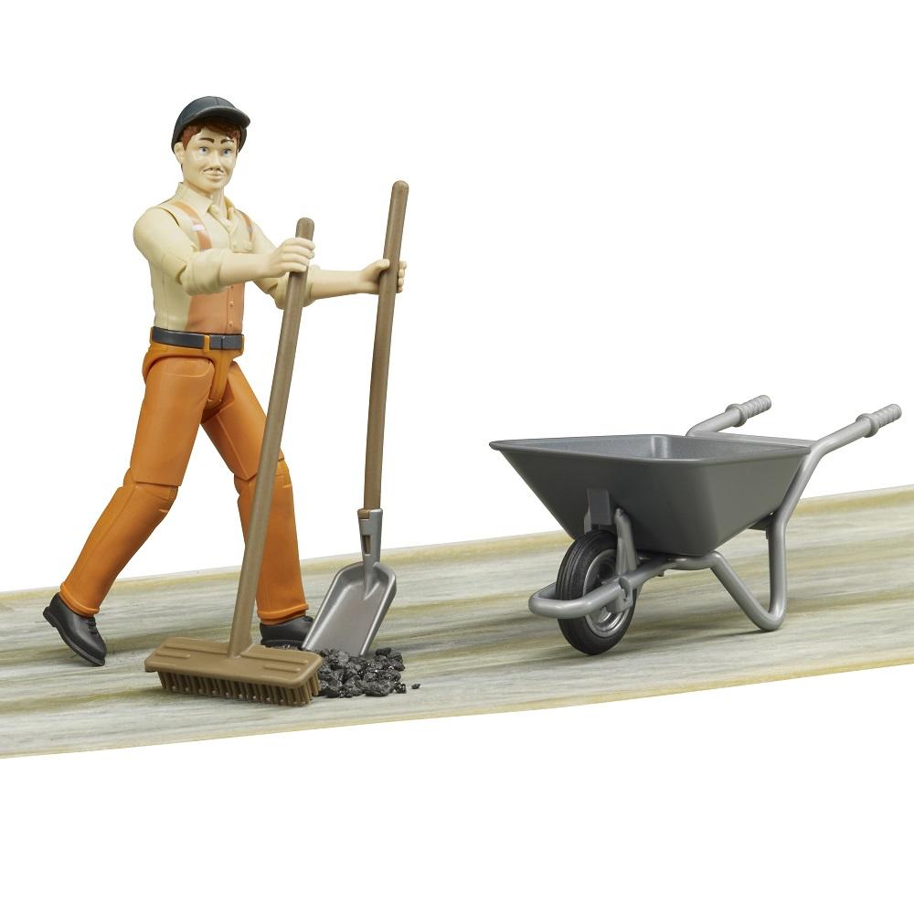 Bruder Municipal Worker with Accessories-Toys & Learning-Bruder-025291-babyandme.ca