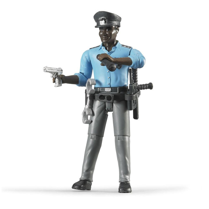 Bruder Policeman with Accessories, Dark Skin-Toys & Learning-Bruder-020147-babyandme.ca