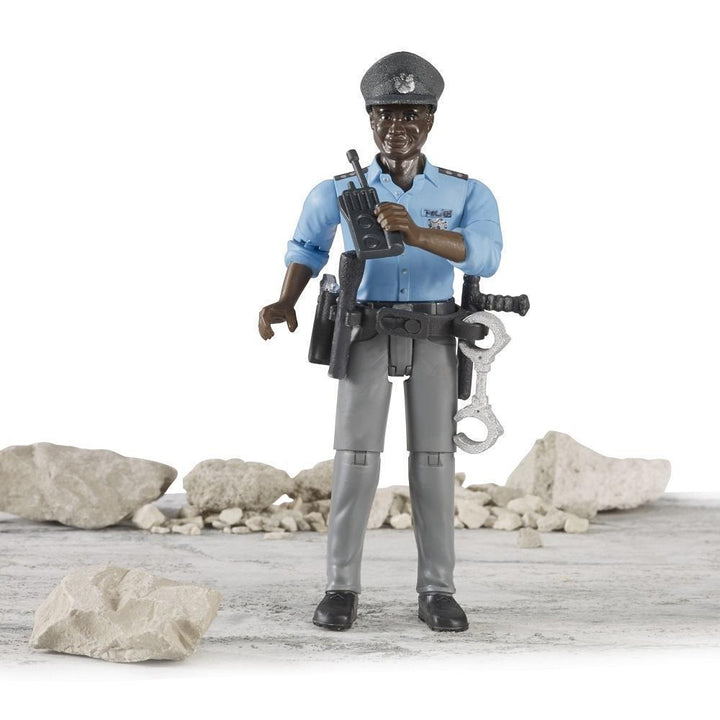 Bruder Policeman with Accessories, Dark Skin-Toys & Learning-Bruder-020147-babyandme.ca